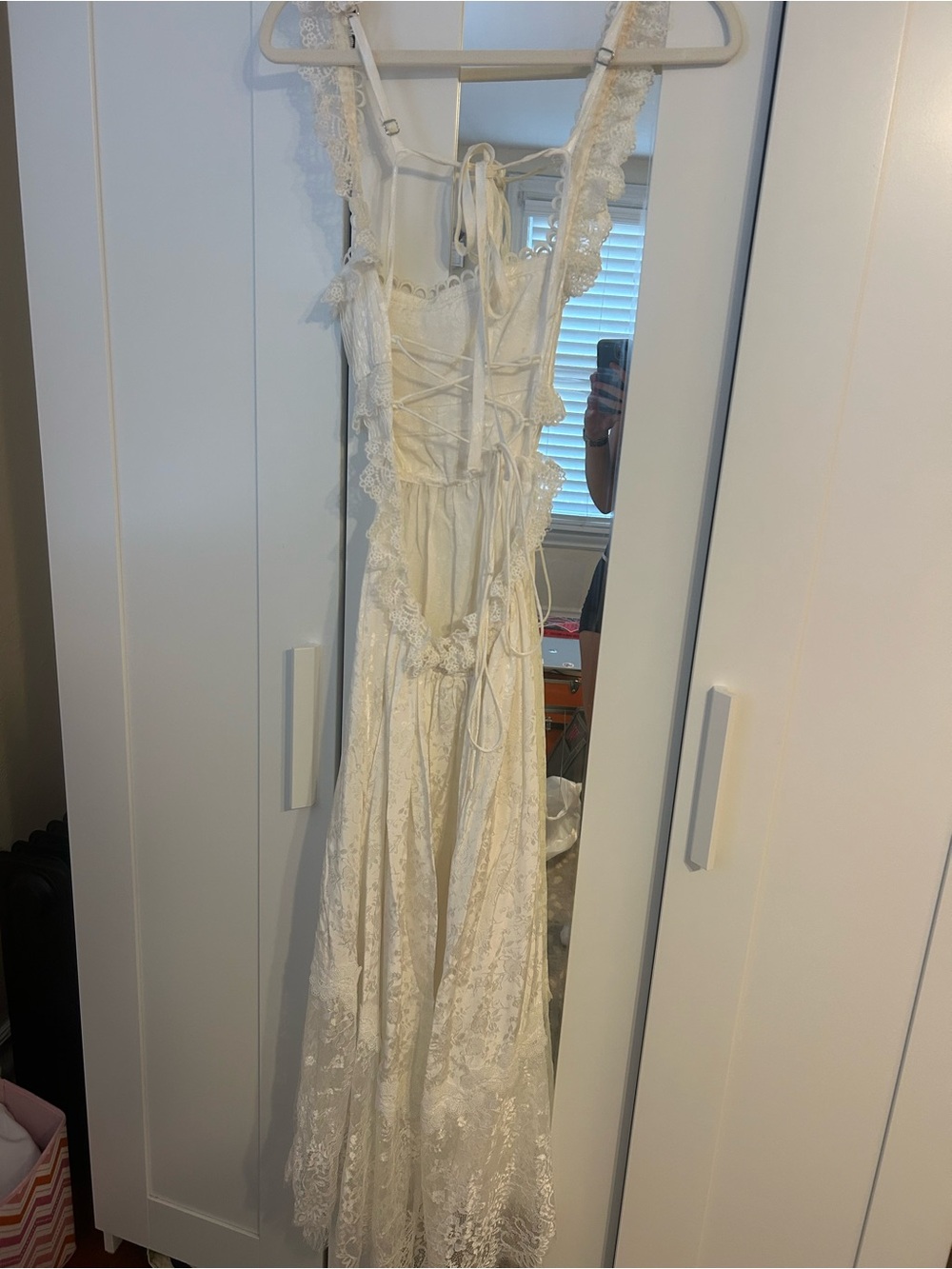 Love and Lemons White Lace-Trim Midi Dress - Picture 4 of 4